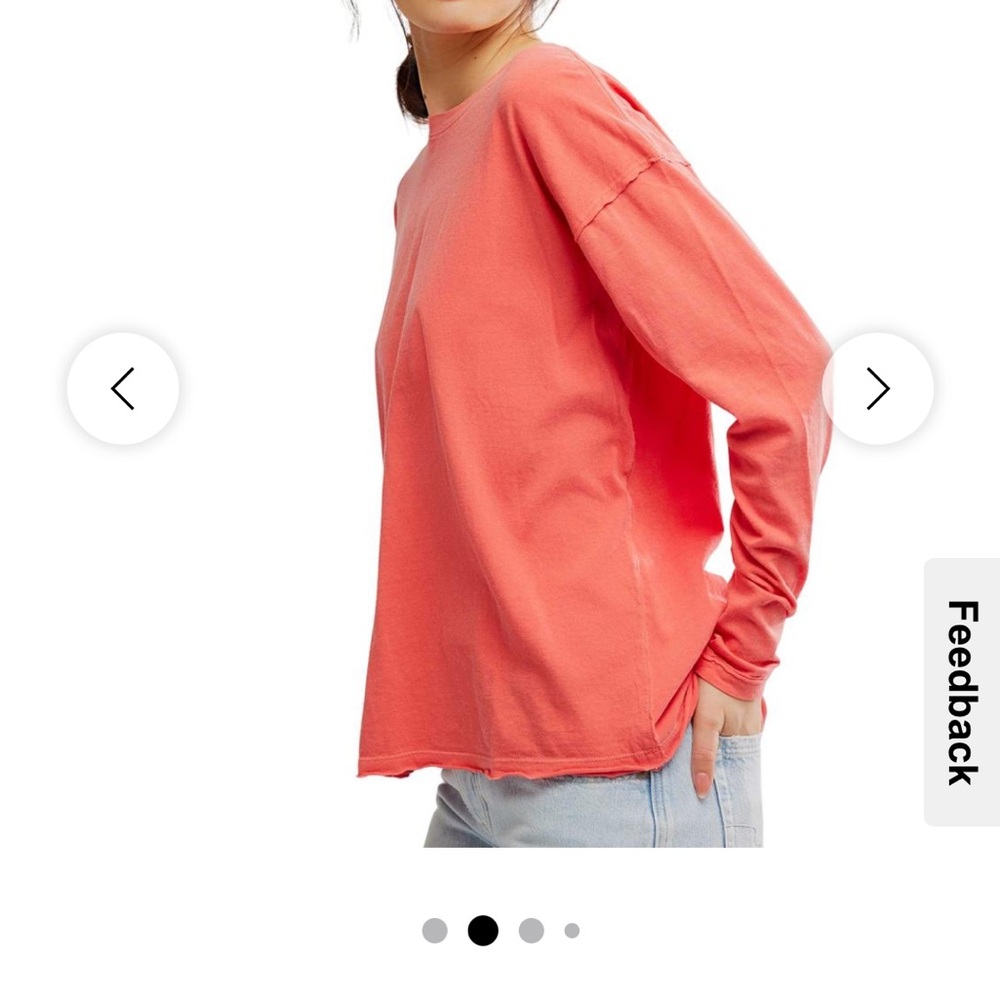 We The Free FP Women’s Nina Long-Sleeve Rose/Sienna Tee NWT